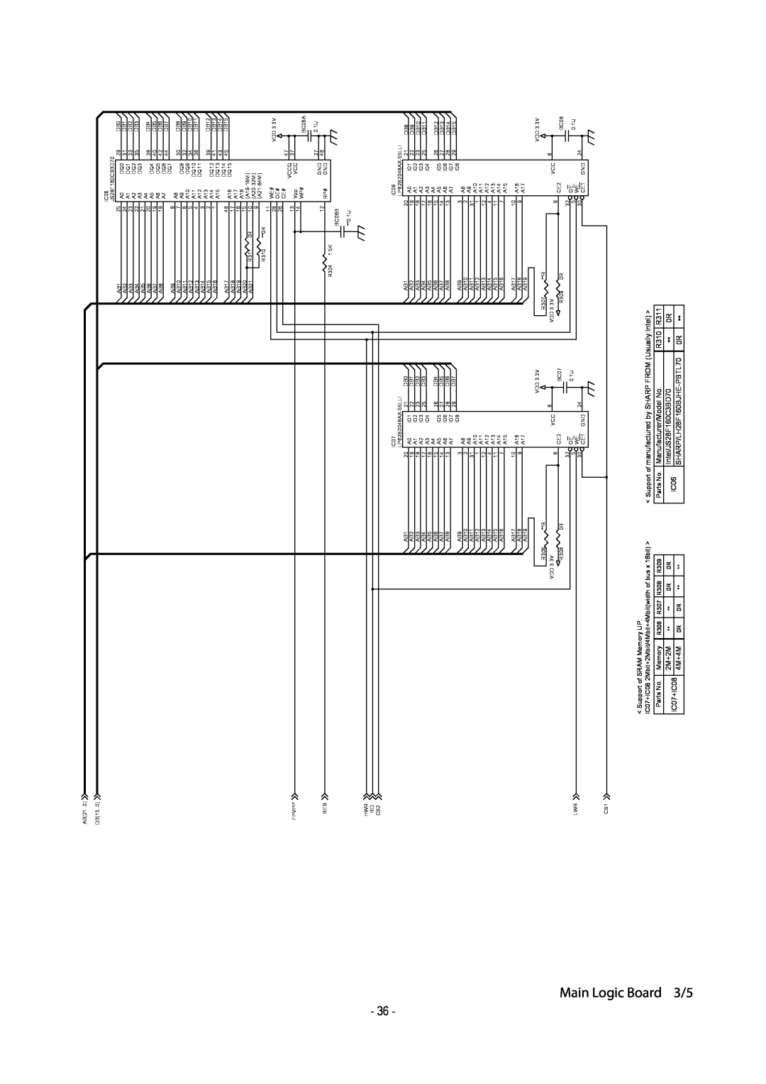 Star Micronics TUP500 technical manual Main Logic Board 3/5 