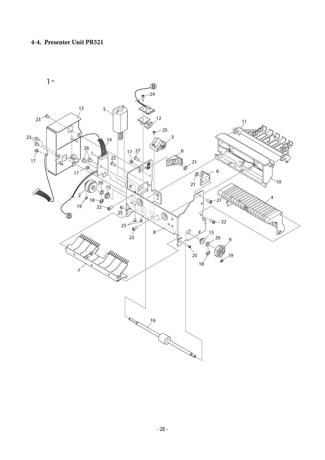 Star Micronics TUP500 technical manual Presenter Unit PR521 