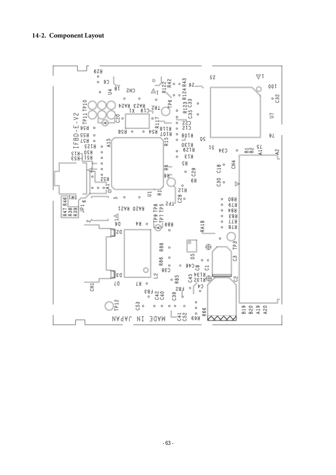 Star Micronics TUP500 technical manual Component Layout 