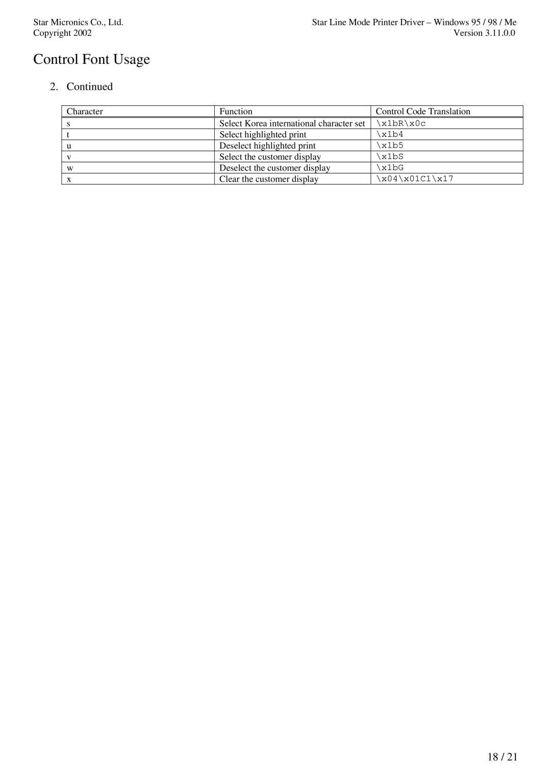 Star Micronics TUP992 user manual Select highlighted print 