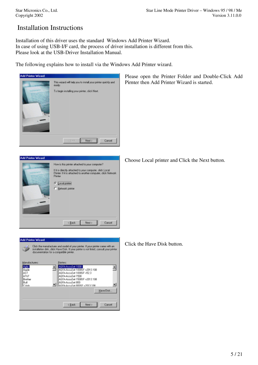 Star Micronics TUP992 user manual Installation Instructions 