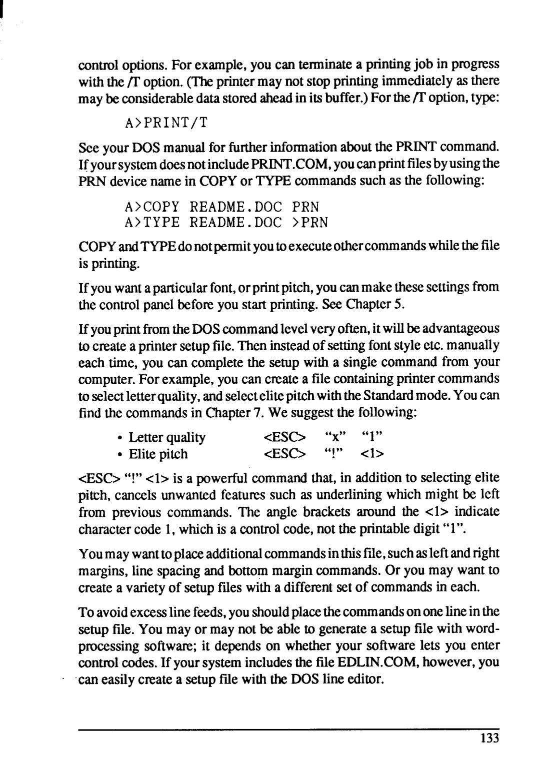 Star Micronics XB-2420, XB-2425 user manual Aprint/T, Acopy README.DOC PRN Atype README.DOC PRN, Esc 