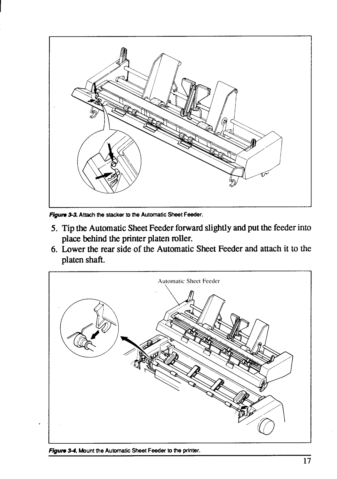 Star Micronics XB-2420, XB-2425 user manual Gum 3-3 Attachthe stackerto the AutomaticSheet Feeder 