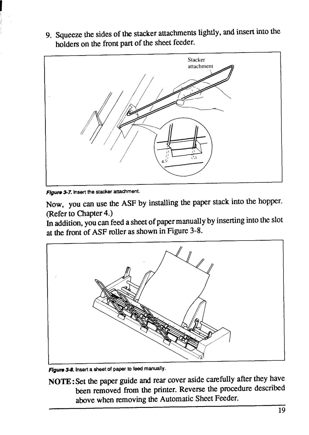 Star Micronics XB-2420, XB-2425 user manual Stacker Attachment a Flgufe &7. Inserlthe stackerattachment 