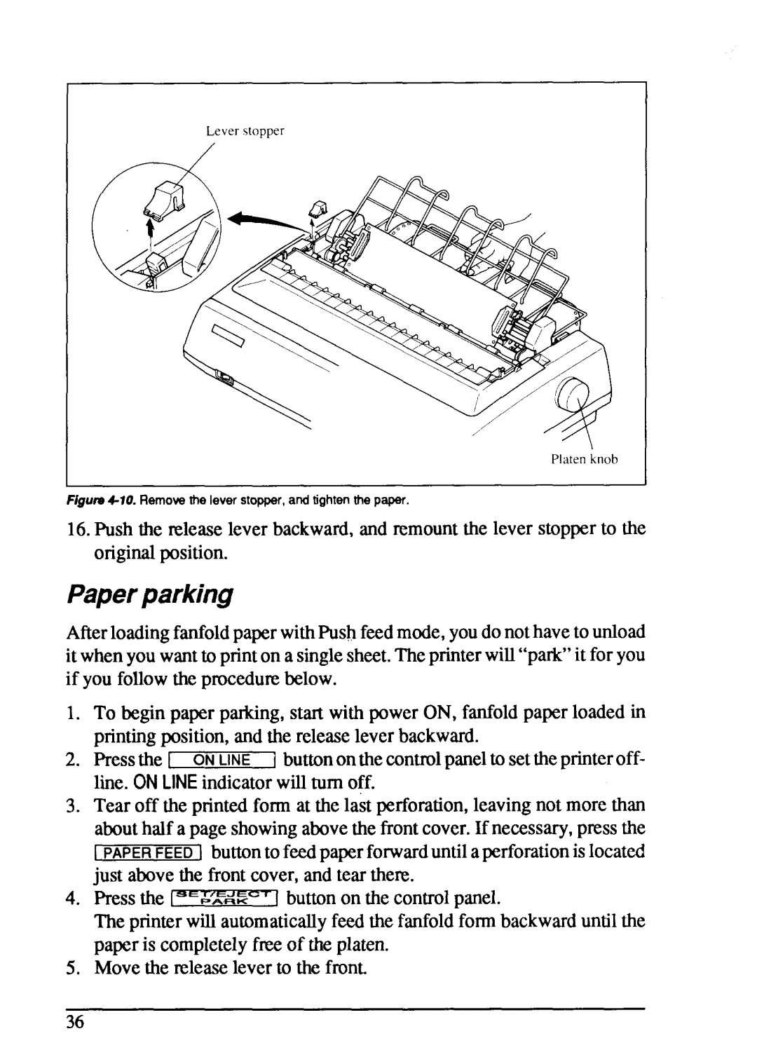 Star Micronics XB-2425, XB-2420 user manual Paperparking 