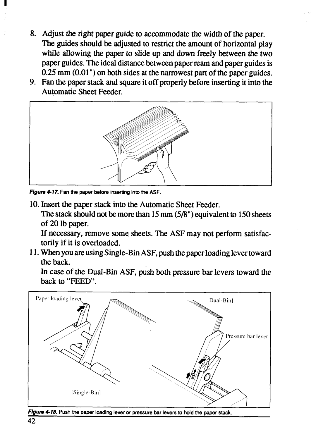 Star Micronics XB-2425, XB-2420 user manual Flgum 417. Fsn the psper beforeinser%ngintothe ASF 