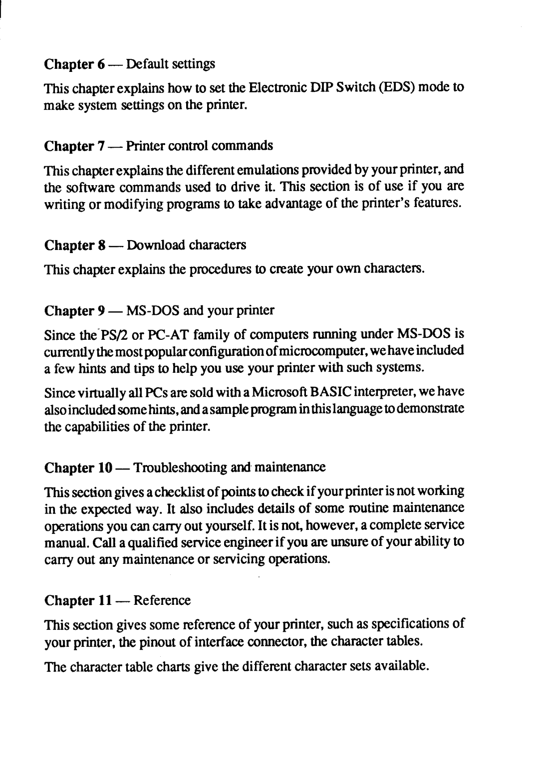 Star Micronics XB-2425, XB-2420 user manual Downloadcharacters 