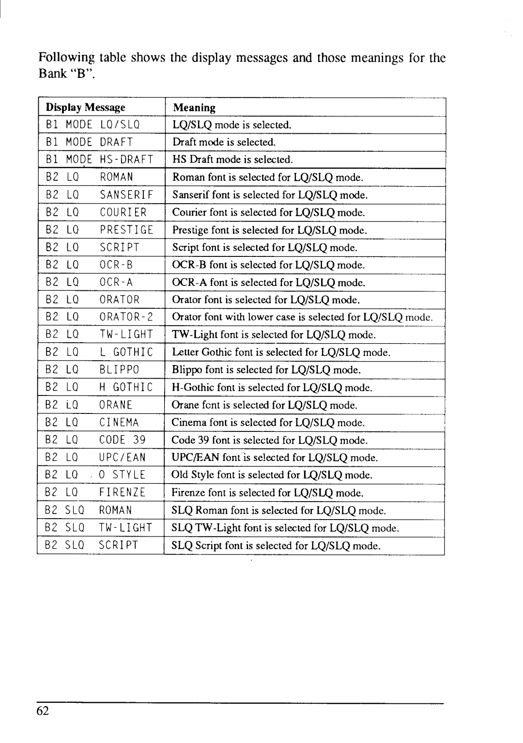 Star Micronics XB-2425, XB-2420 user manual B2 LO Cinema 