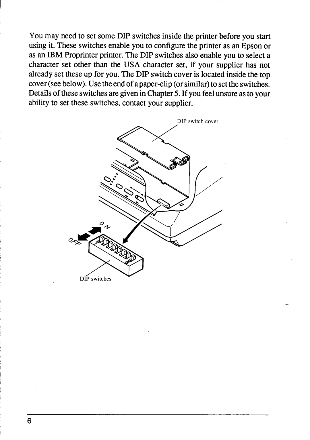 Star Micronics XB24-10, XB24-15 user manual DIP switch cover 
