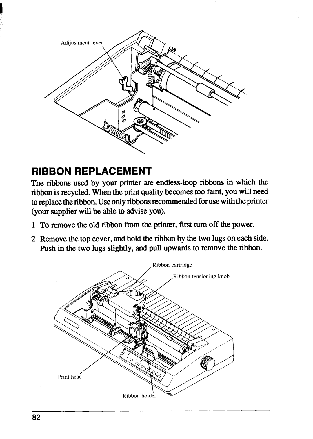 Star Micronics XB24-10, XB24-15 user manual Ribbon Replacement 