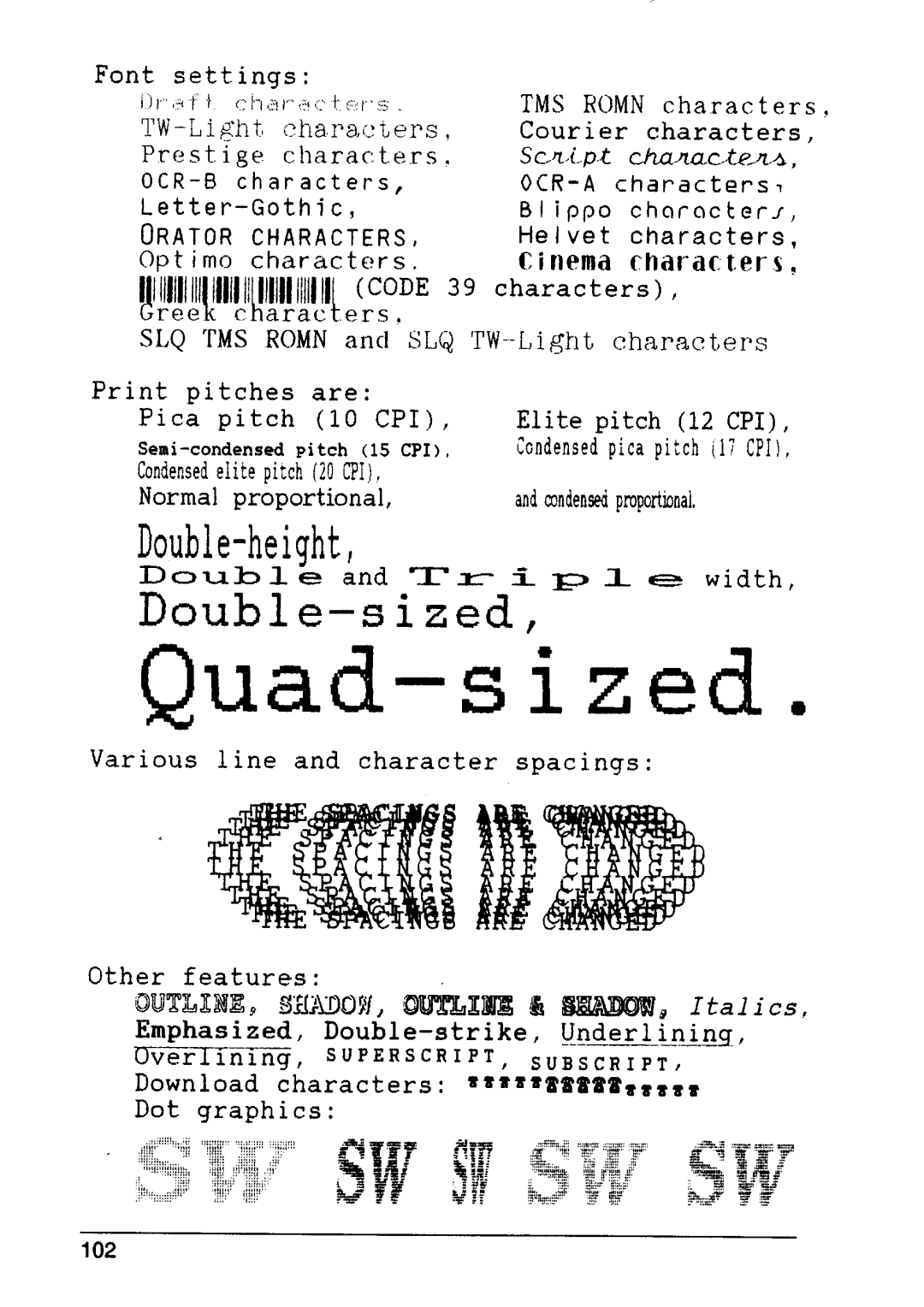 Star Micronics XB24-10, XB24-15 user manual Quad -sized 