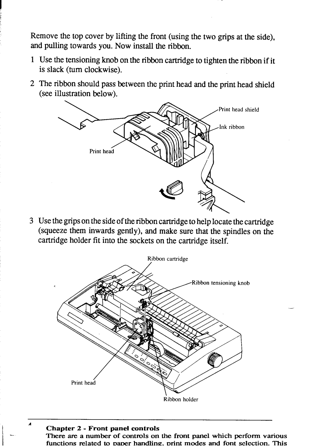 Star Micronics XB24-10, XB24-15 user manual Print head shield Ink ribbon 