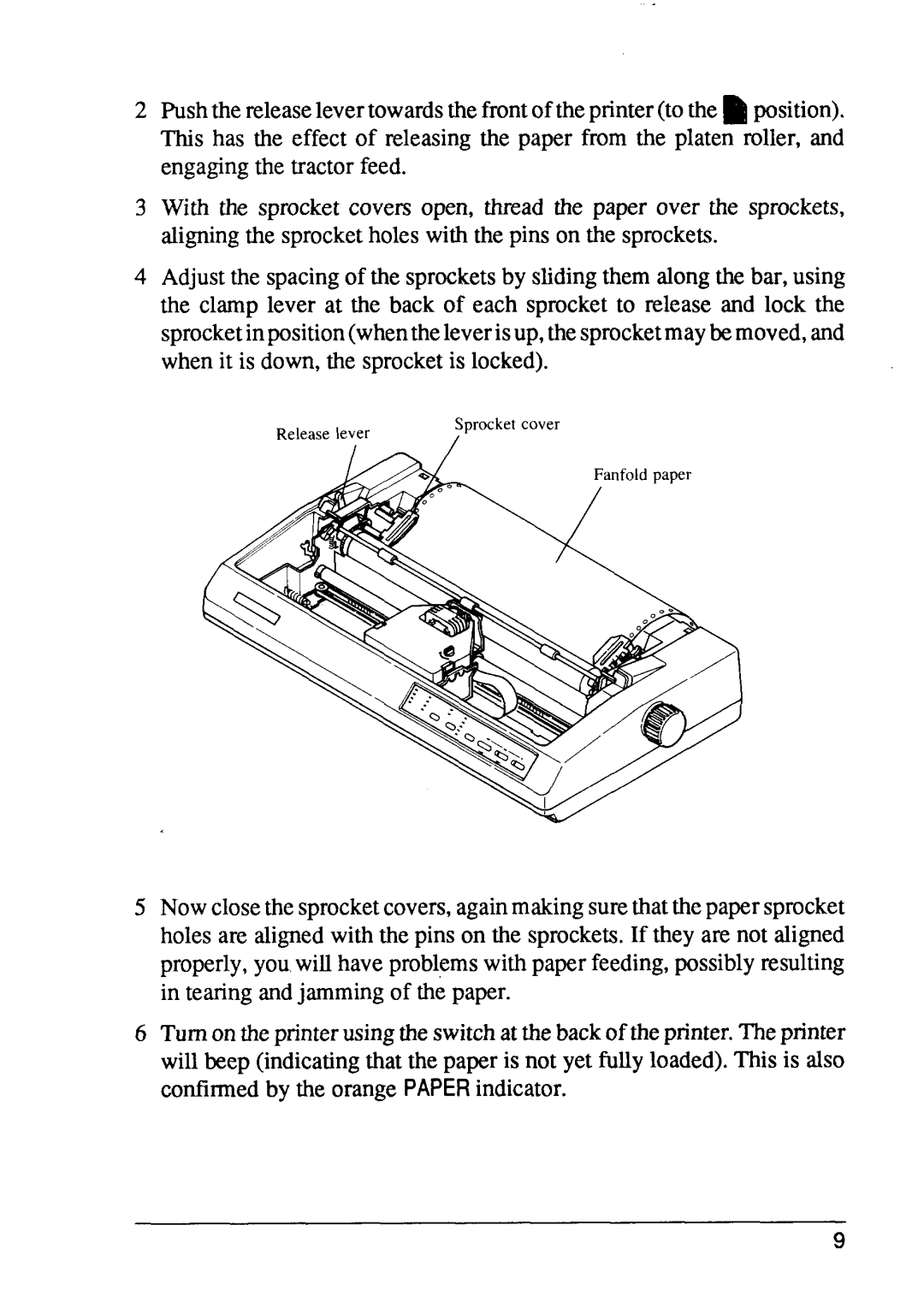 Star Micronics XB24-15, XB24-10 user manual Release lever Sprocket cover 