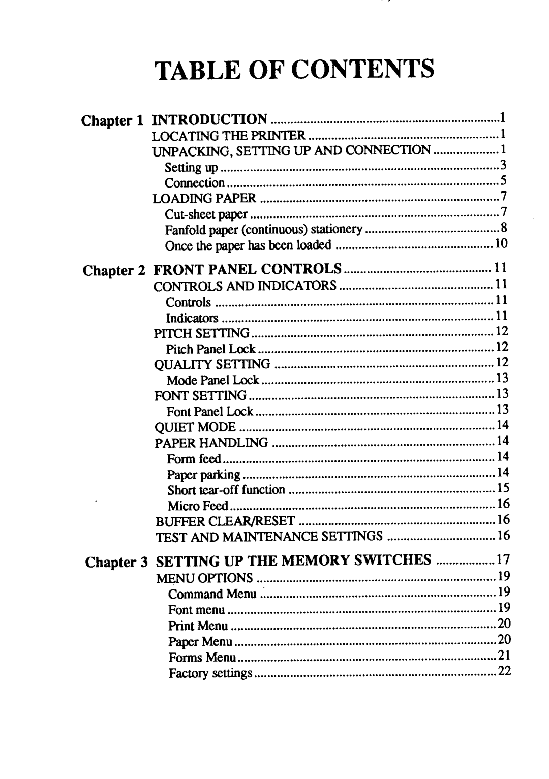 Star Micronics XB24-15, XB24-10 user manual Table of Contents 