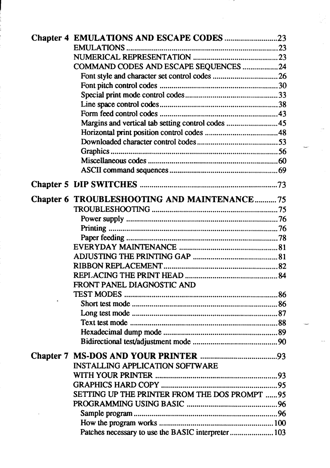 Star Micronics XB24-10, XB24-15 user manual Emulations and Escape Codes u, Troubleshooting 