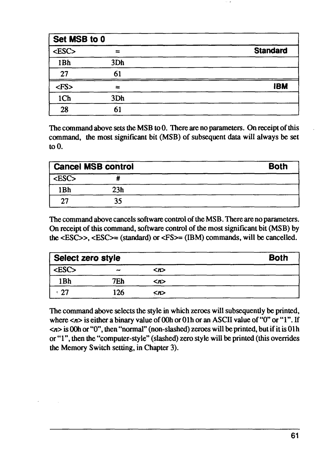 Star Micronics XB24-15, XB24-10 user manual Set MS6 to, 1Cancel MSB control Both 