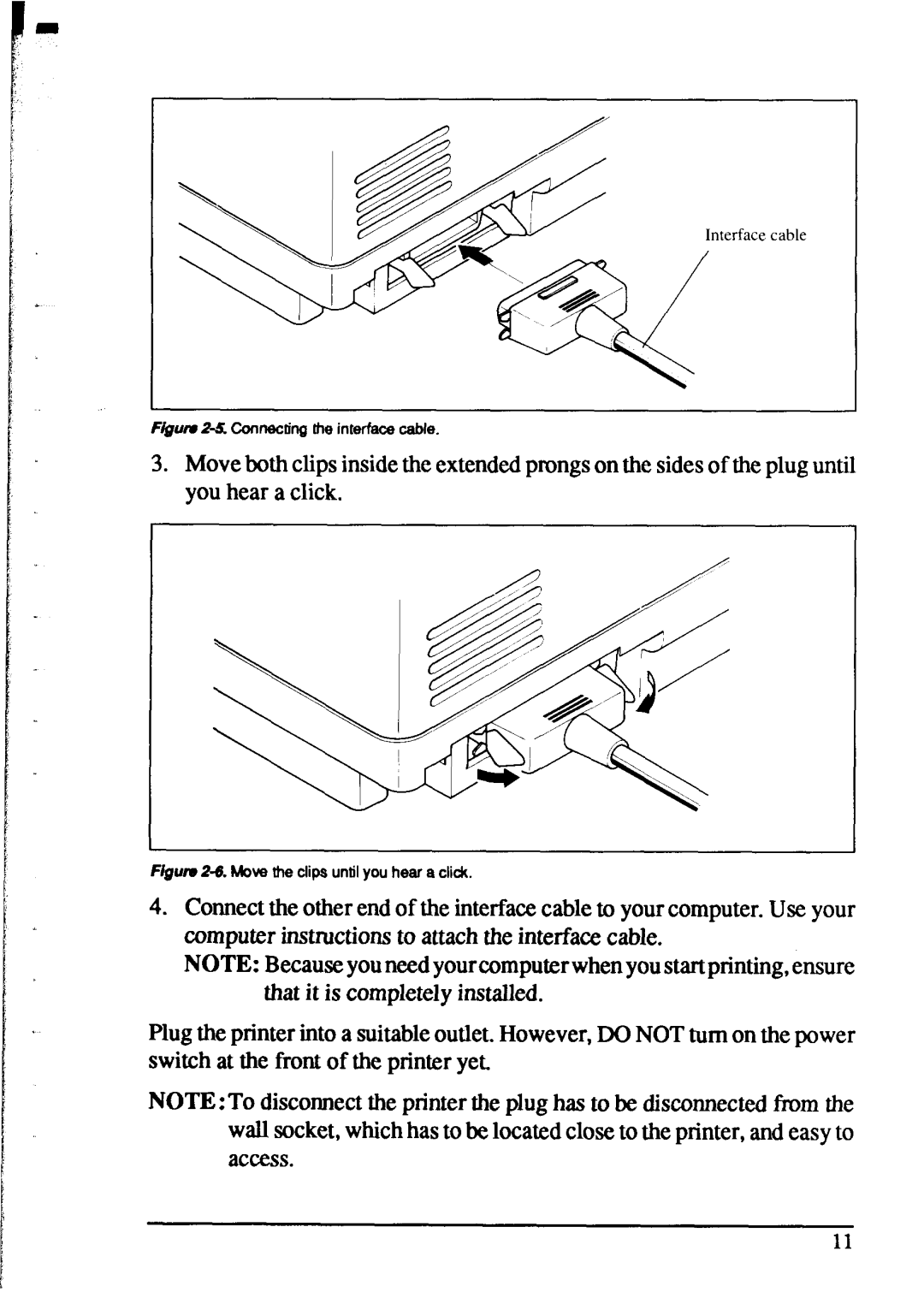 Star Micronics XR-1520, XR-1020 manual Figurn 2-6. Move the clips until you hear a did 