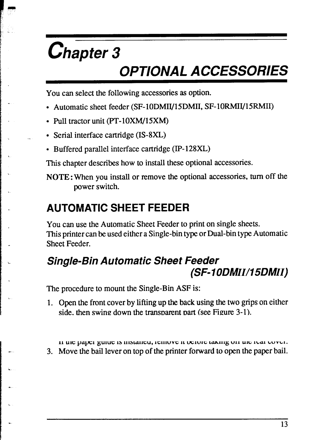 Star Micronics XR-1520, XR-1020 manual Automatic Sheet Feeder, Single- Bin a utoma tic Sheet Feeder 