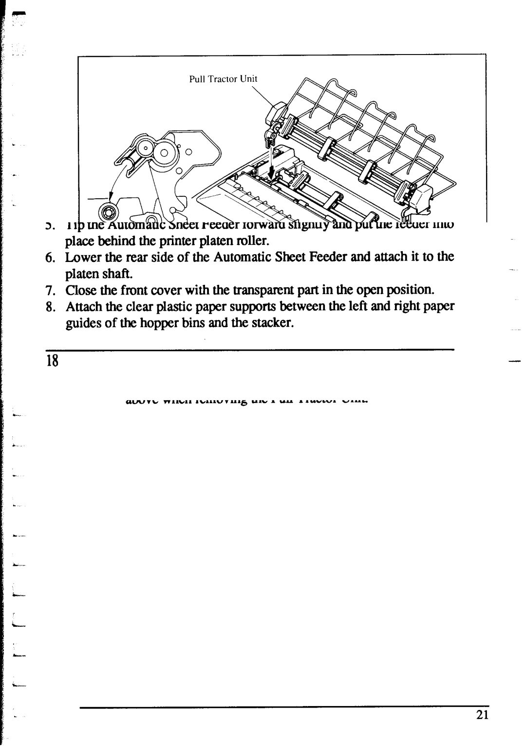 Star Micronics XR-1520, XR-1020 manual Above when removing the FWl Tractor Unit 