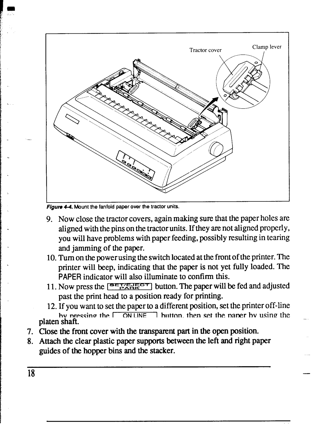 Star Micronics XR-1520, XR-1020 manual Tractor cover 