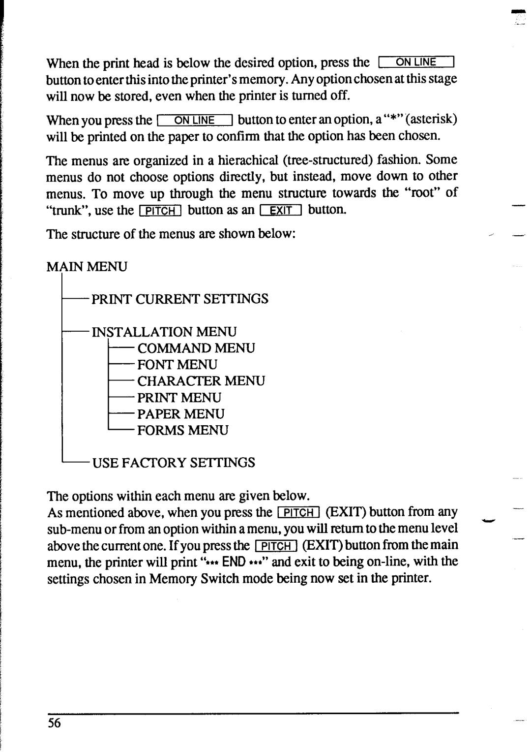 Star Micronics XR-1020, XR-1520 manual Linmenu 