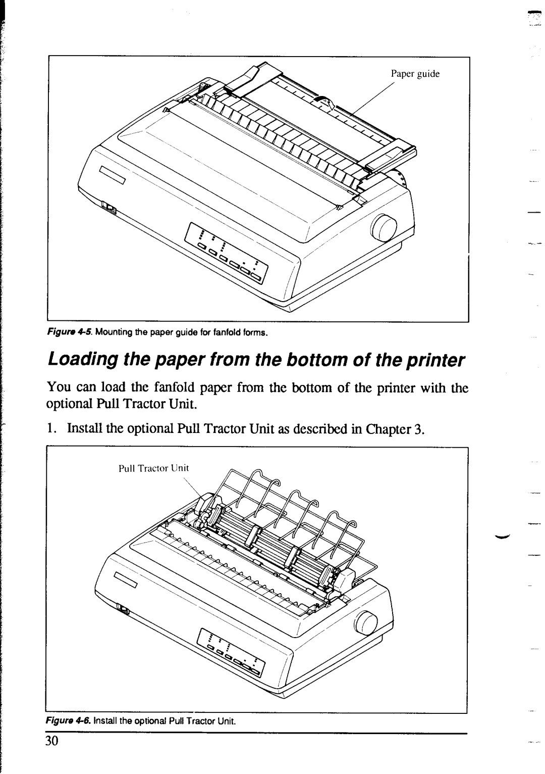 Star Micronics XR-1020, XR-1520 manual Loading the paper from the bottom of the printer 