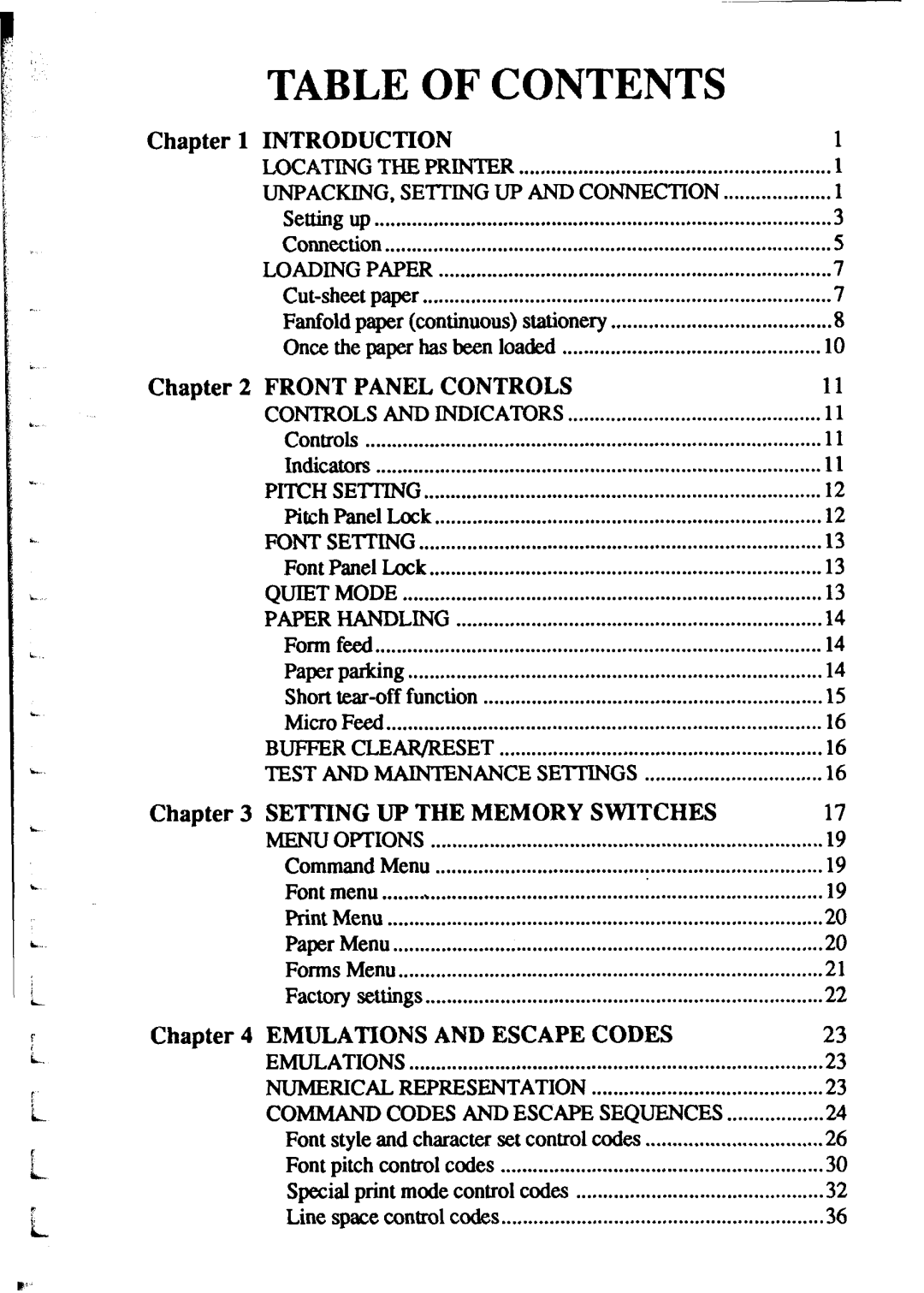 Star Micronics XR-1000, XR-1500 user manual Table of Contents 