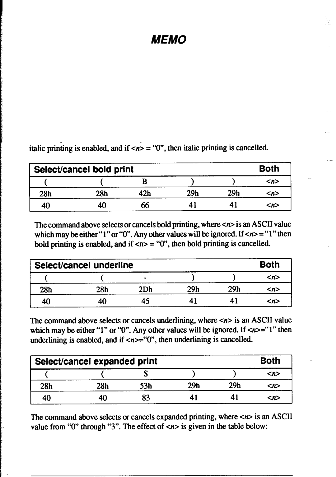 Star Micronics XR-1500, XR-1000 user manual Memo 