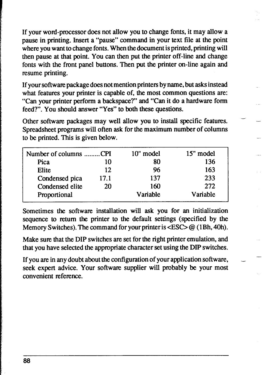 Star Micronics XR-1500, XR-1000 user manual Cpi, Proportional 