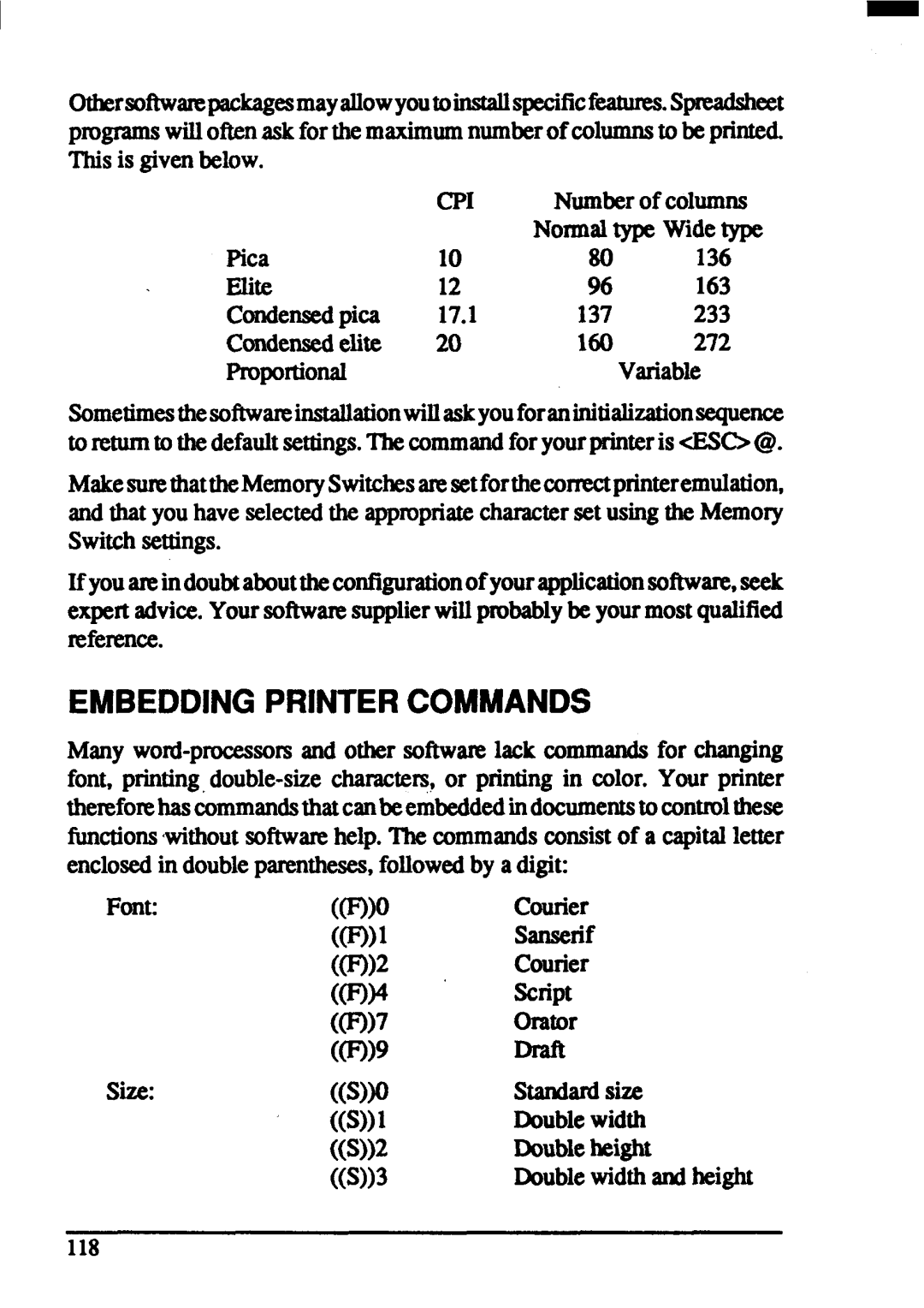 Star Micronics ZA-250, ZA-200 user manual Memory 