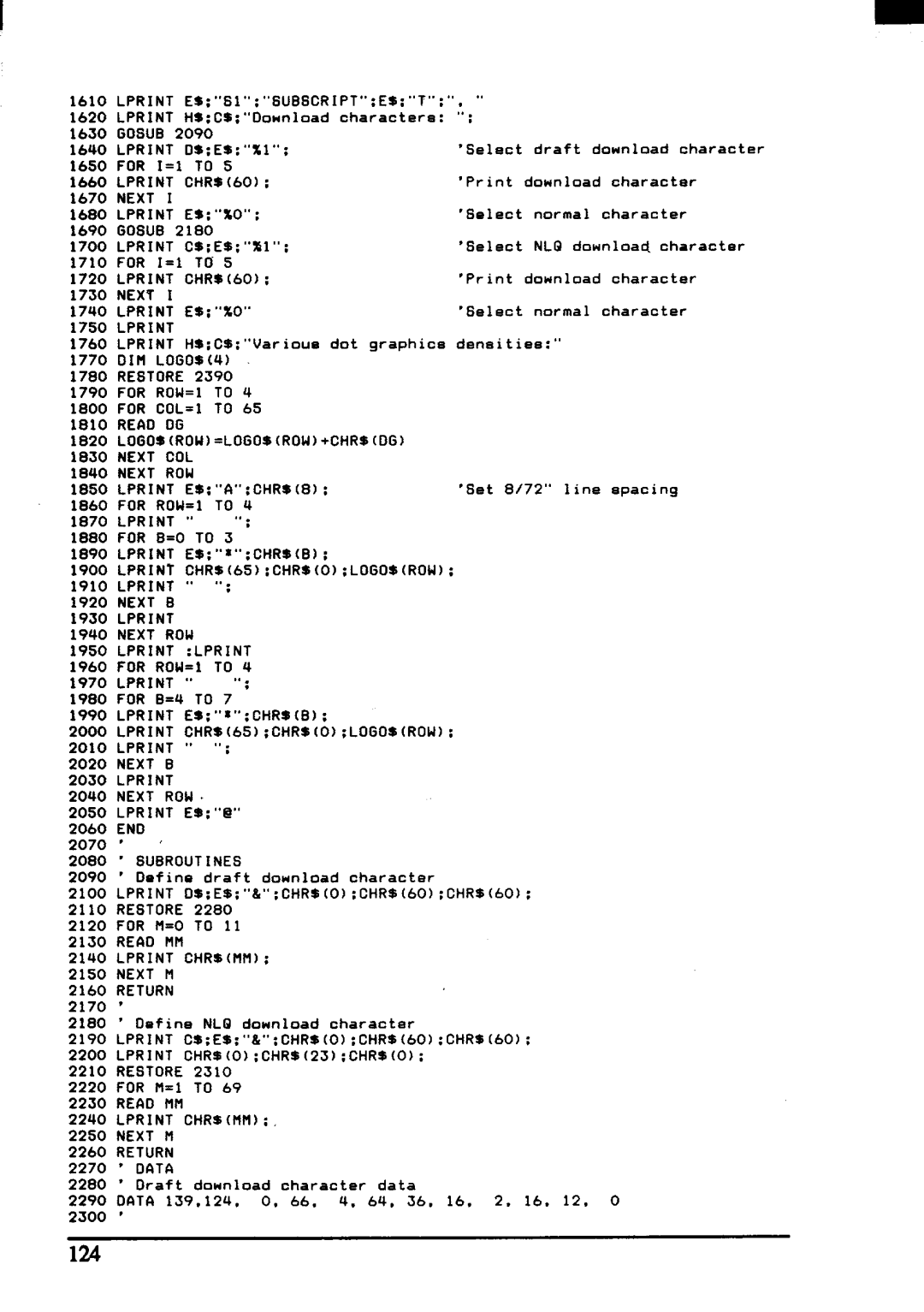 Star Micronics ZA-250, ZA-200 user manual 124, 1660 