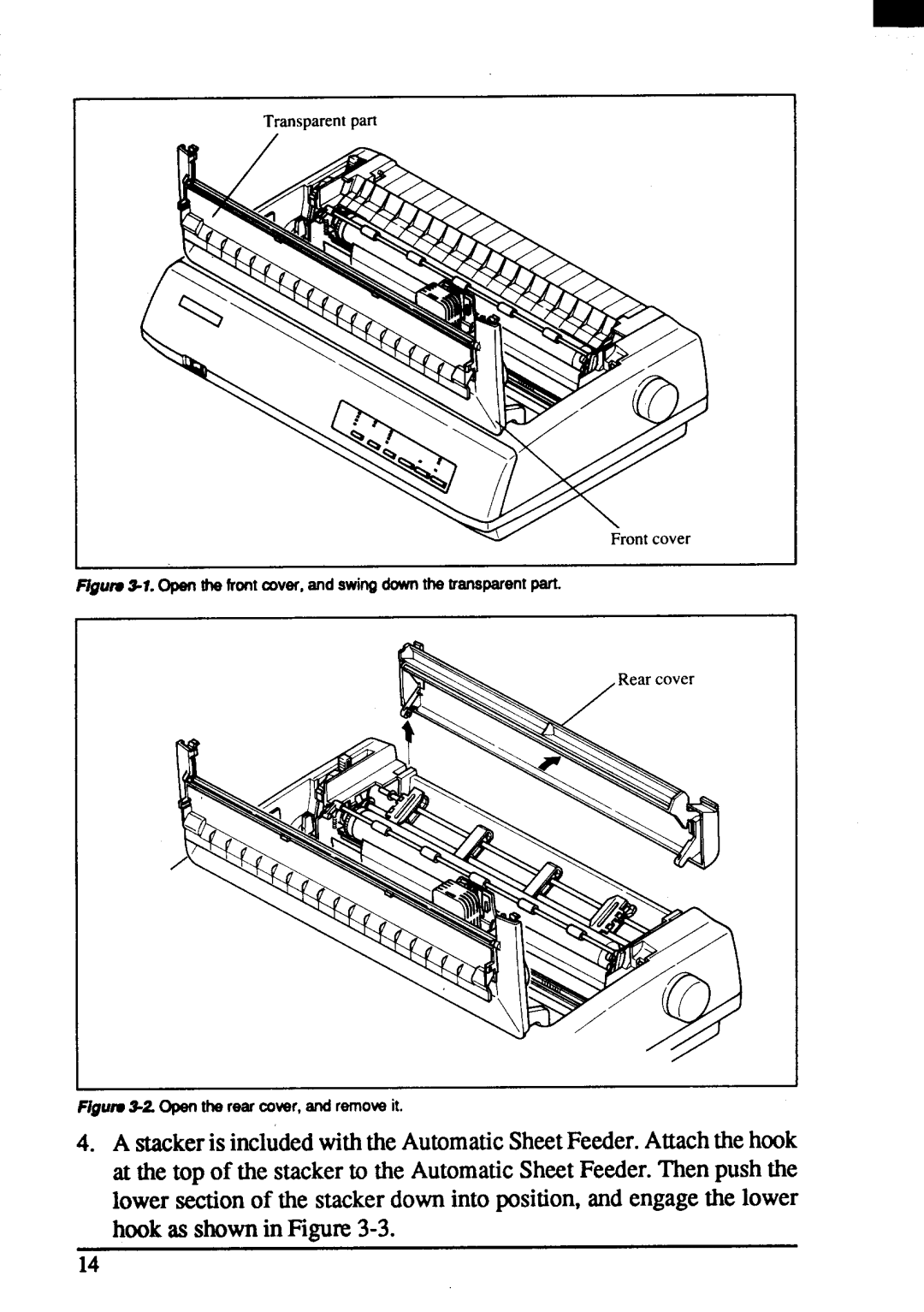 Star Micronics ZA-250, ZA-200 user manual Openrhefrontcover,andswingdmvrtthetransparentpart 