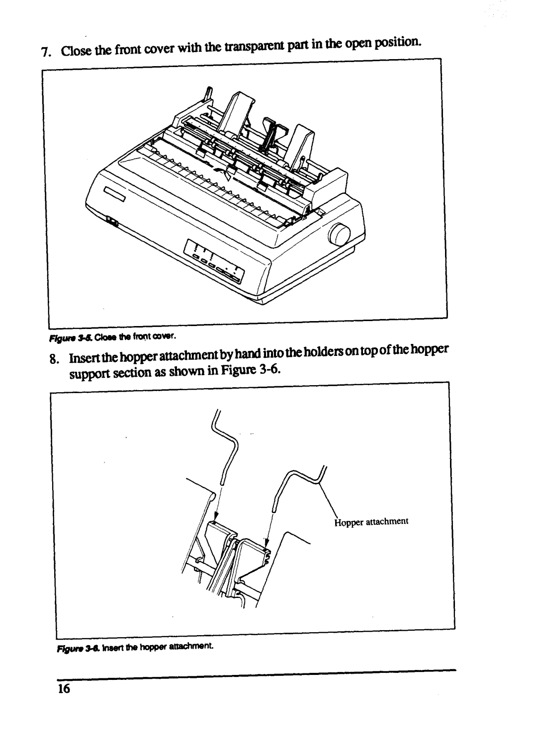 Star Micronics ZA-250, ZA-200 user manual ~owtifmnt cxwerwiththe tmsparent part in the openposition, Figurv SRObw he mtcowr 