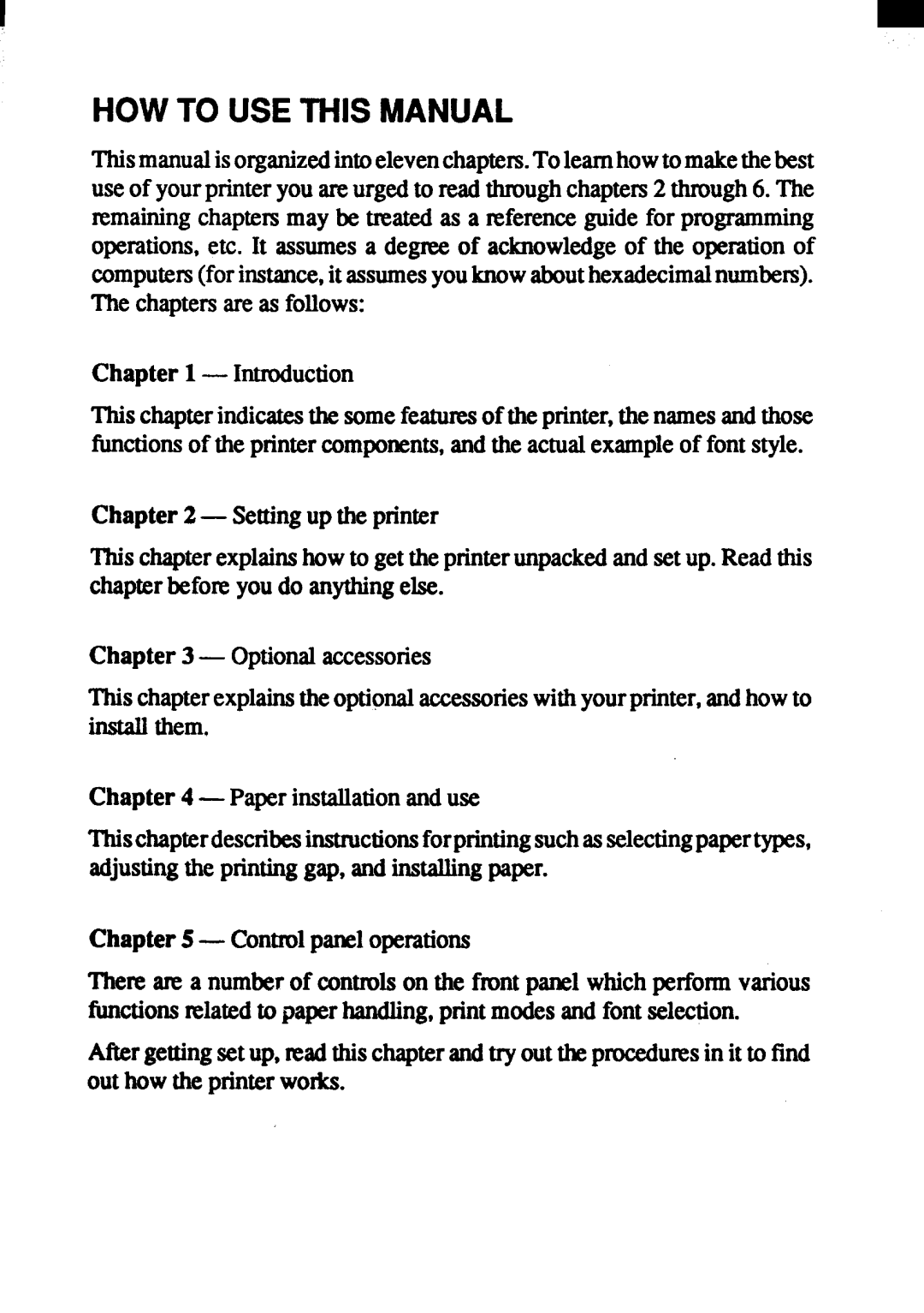 Star Micronics ZA-200, ZA-250 user manual Howto Usethis Manual 