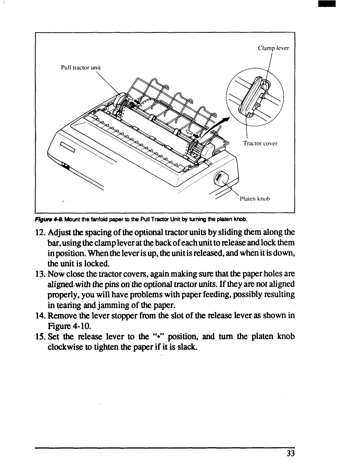 Star Micronics ZA-200, ZA-250 user manual Clamp lever 