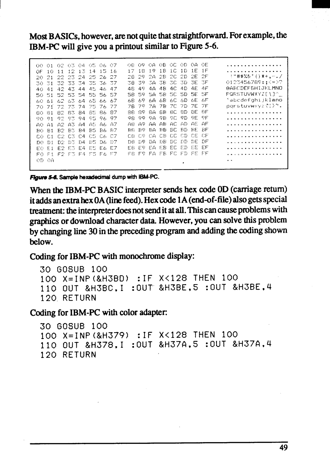 Star Micronics ZA-200, ZA-250 user manual Cading for IBM-PCwith coloradapter 