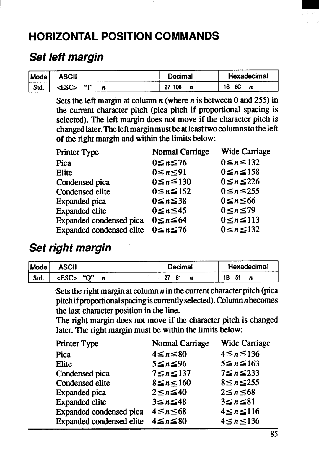 Star Micronics ZA-200, ZA-250 user manual Cesg l, L m 