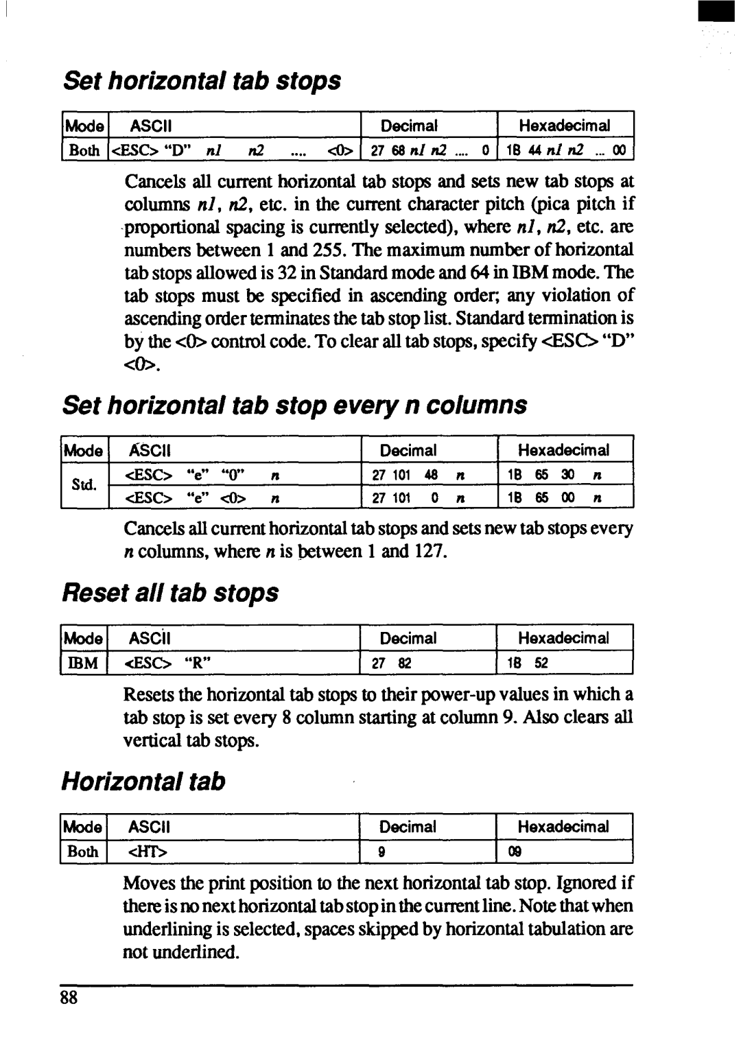 Star Micronics ZA-250, ZA-200 user manual N t s 