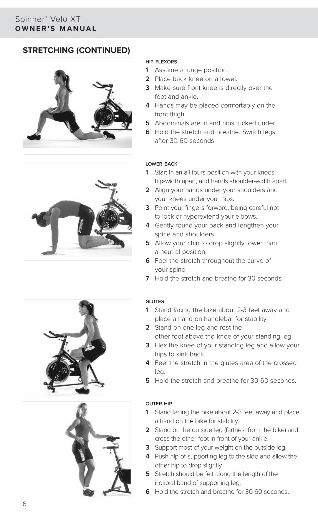 Star Trac 7040 manual Stretching 