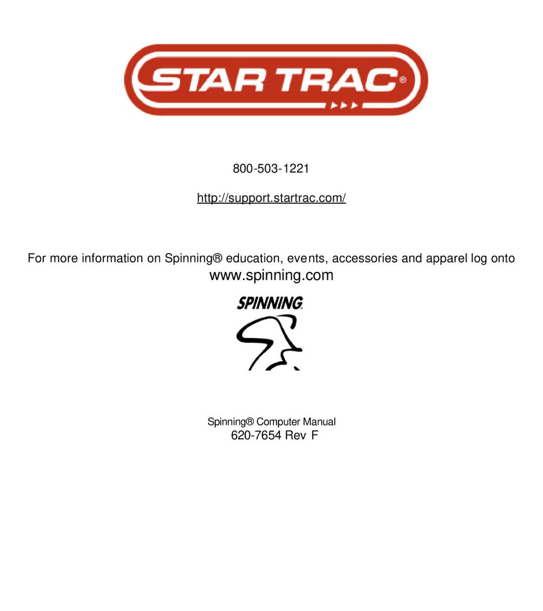 Star Trac 727-0083 manual Rev F 