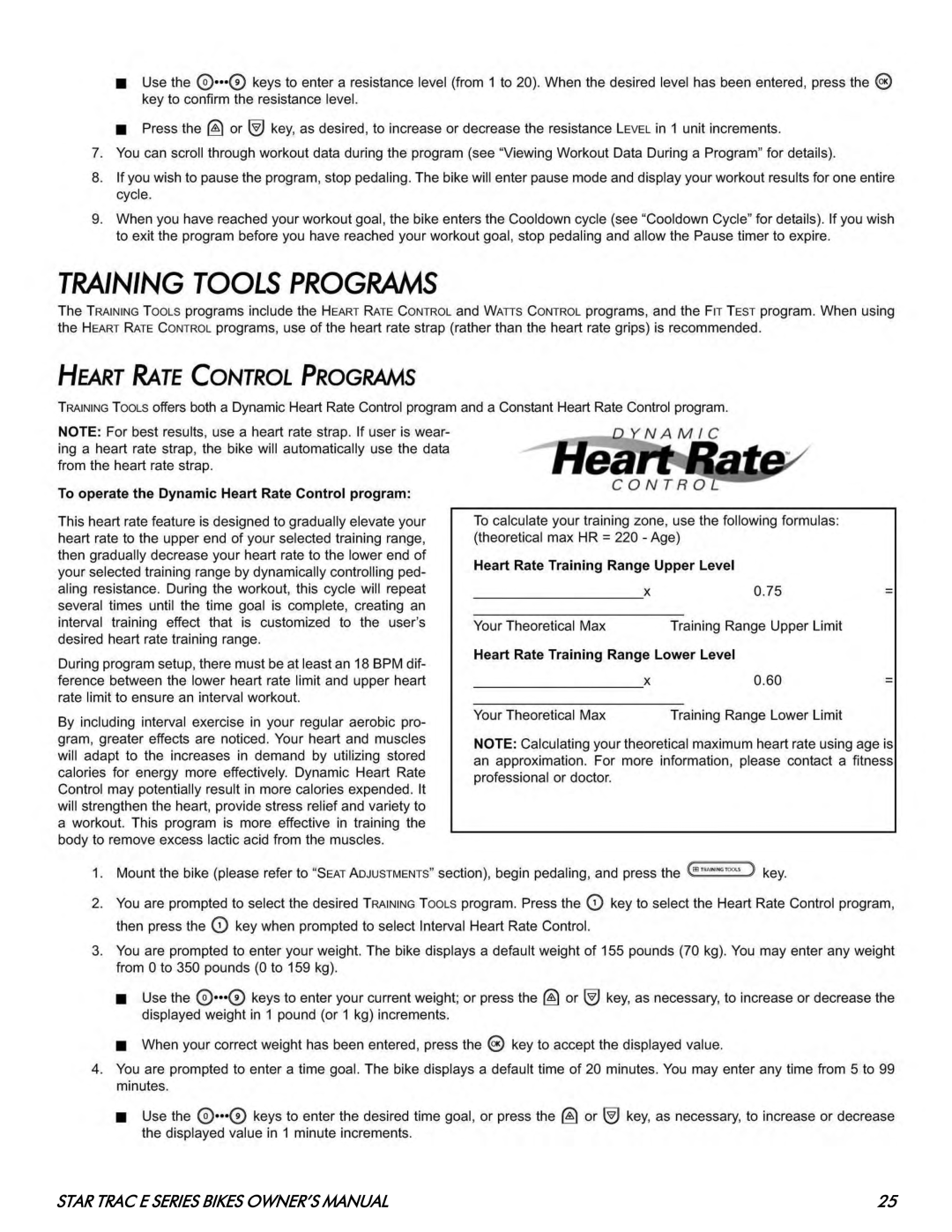 Star Trac E- UB 8100, E- RB 8110 manual 