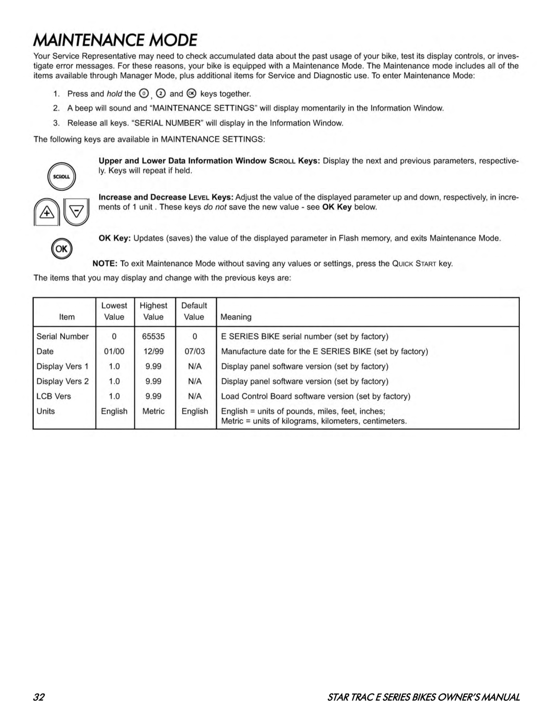 Star Trac E- RB 8110, E- UB 8100 manual 