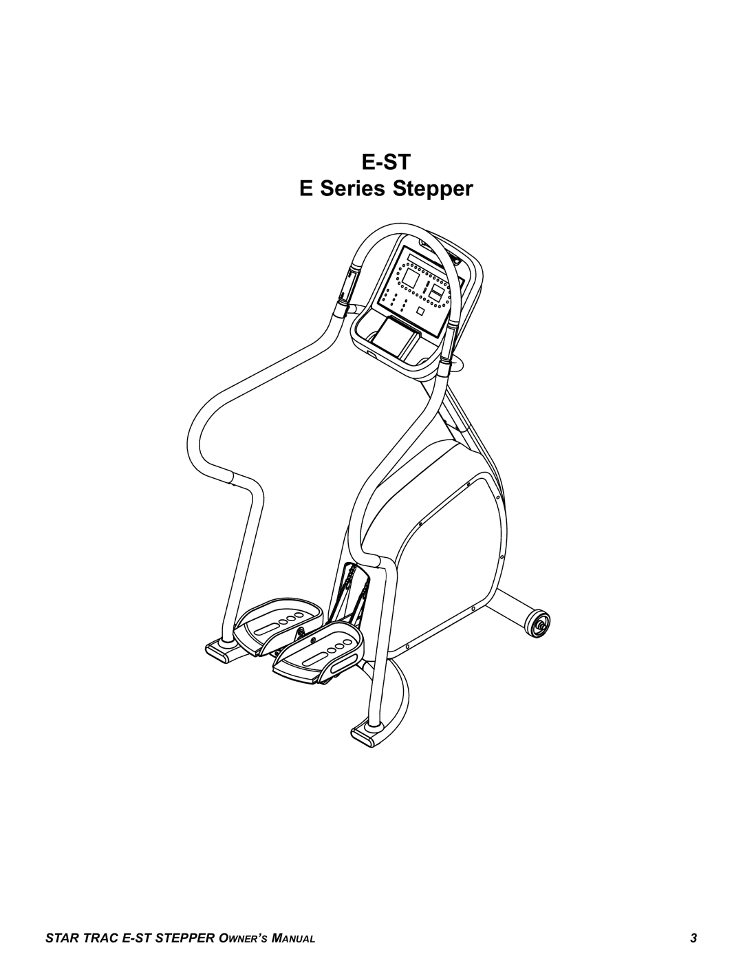 Star Trac E-ST manual Series Stepper 