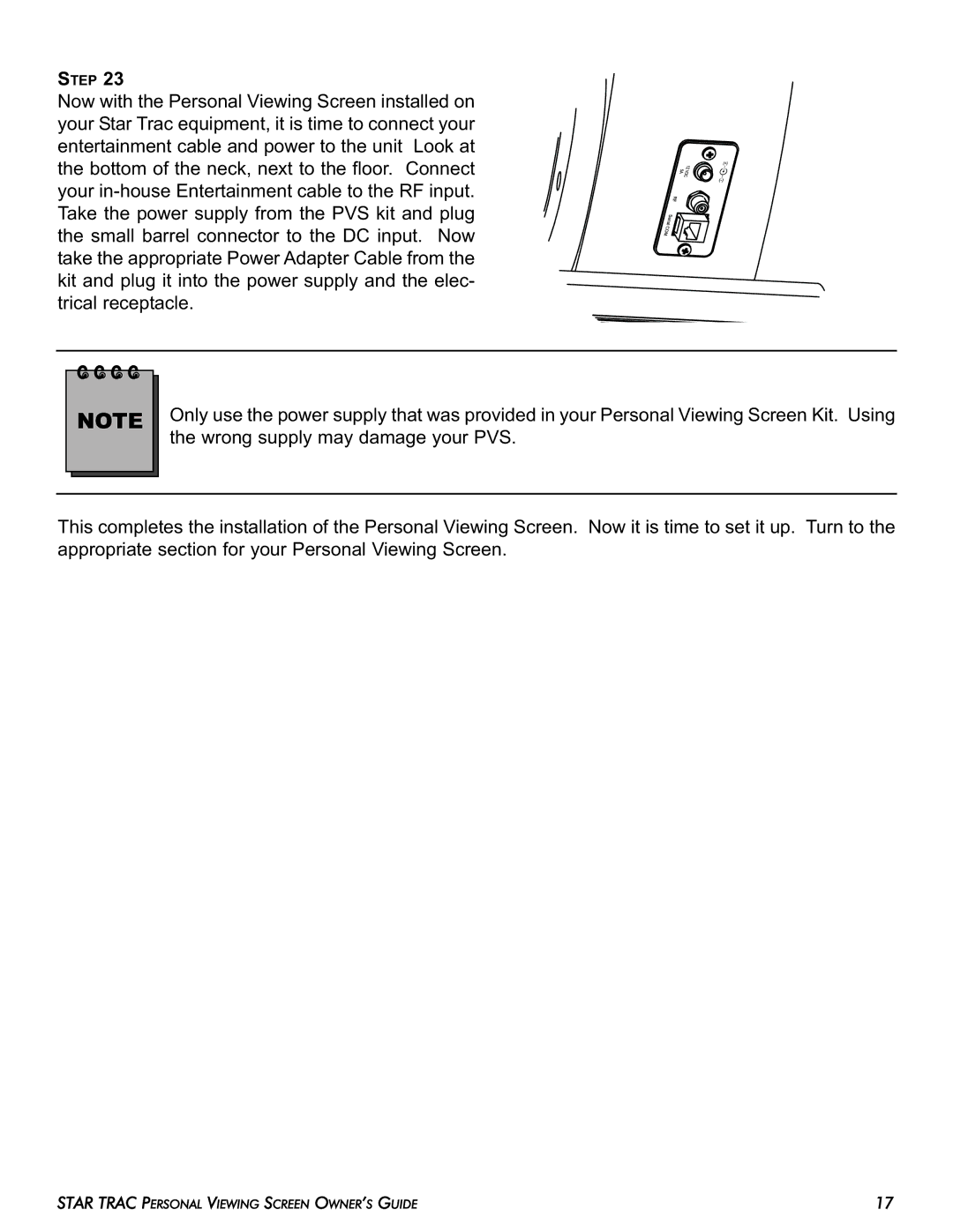 Star Trac E-RBi, E-STi, E-TBTi, E-UBi, E-TRi manual Step 