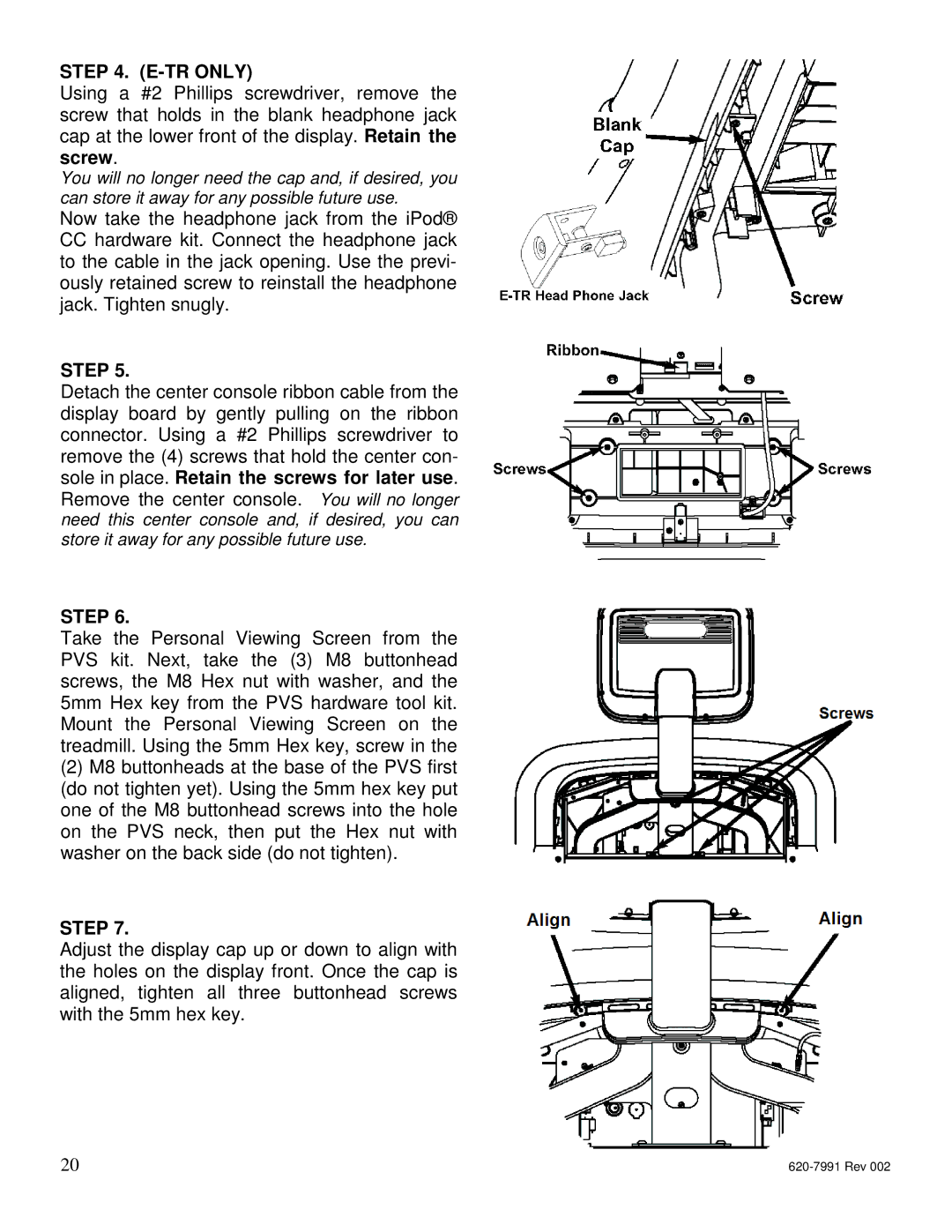 Star Trac E-STi, E-TBTi, E-RBi, E-UBi, E-TRi manual TR only 