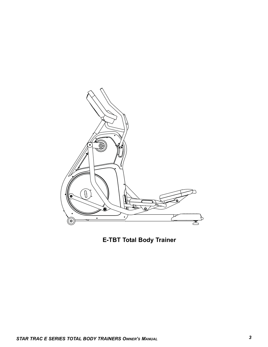 Star Trac E-TBT manual TBT Total Body Trainer 