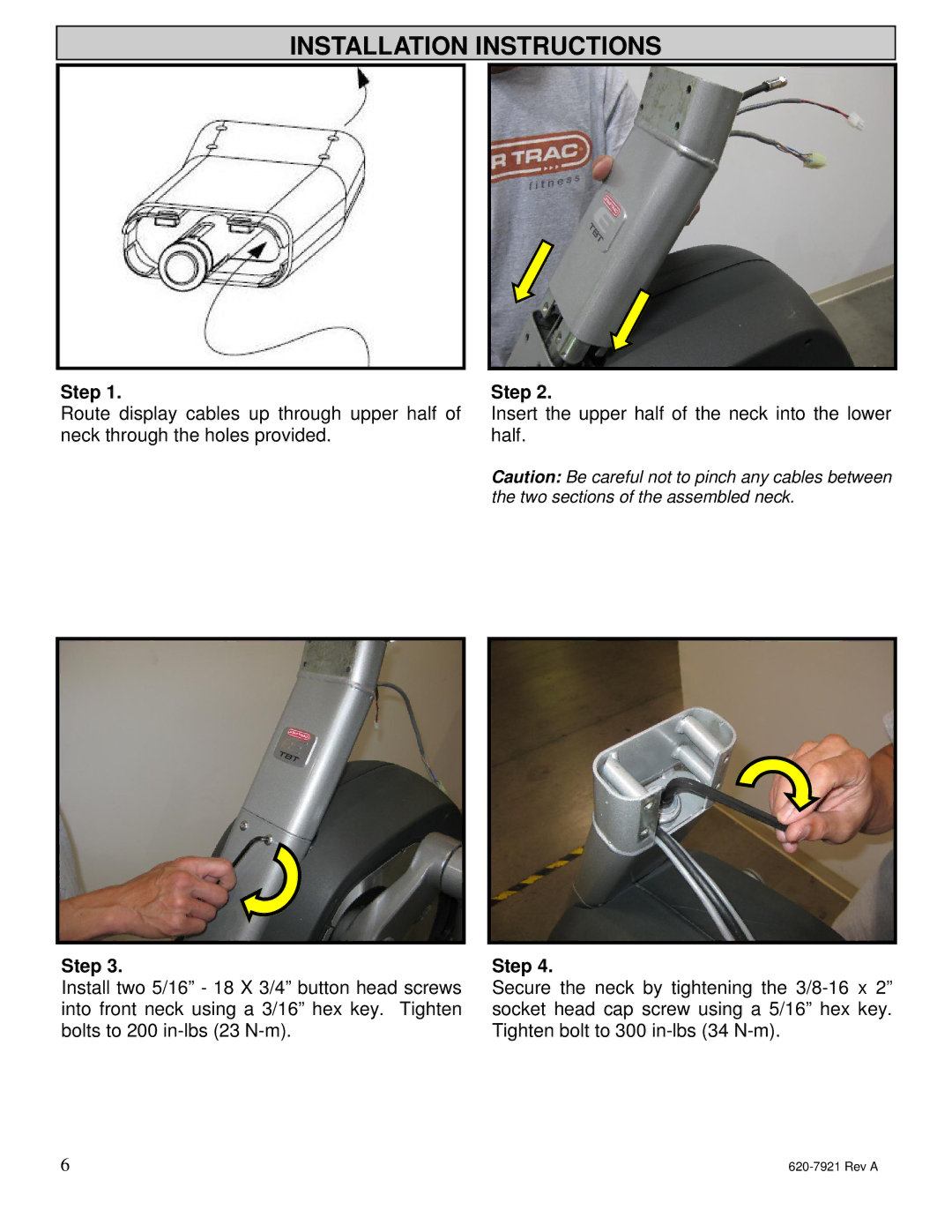 Star Trac E-TBTe manual Installation Instructions 