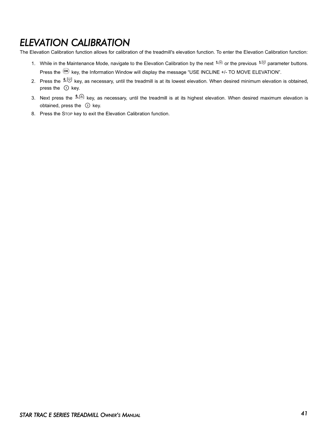 Star Trac E-TR manual Elevation Calibration 