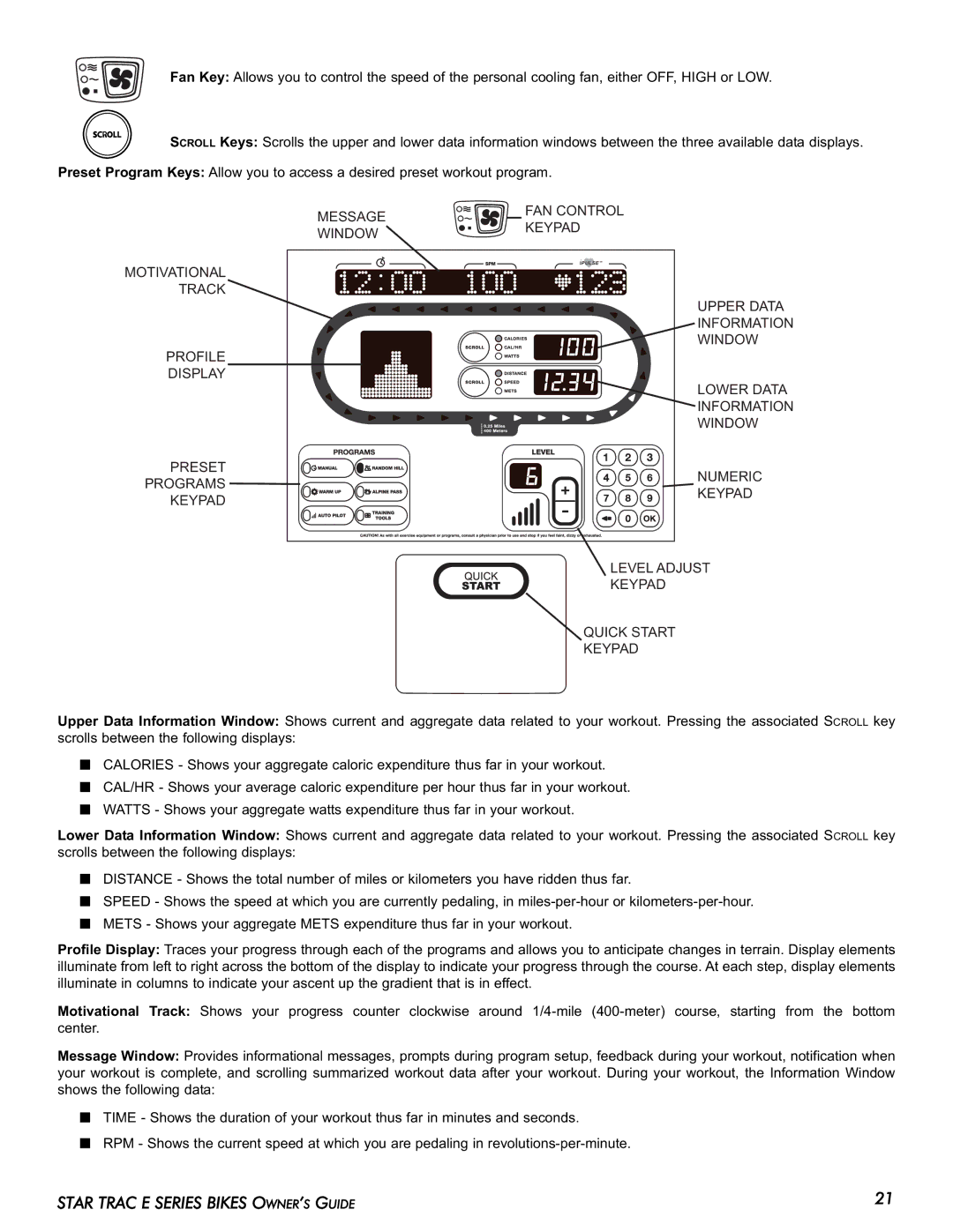 Star Trac E-UB manual Message 