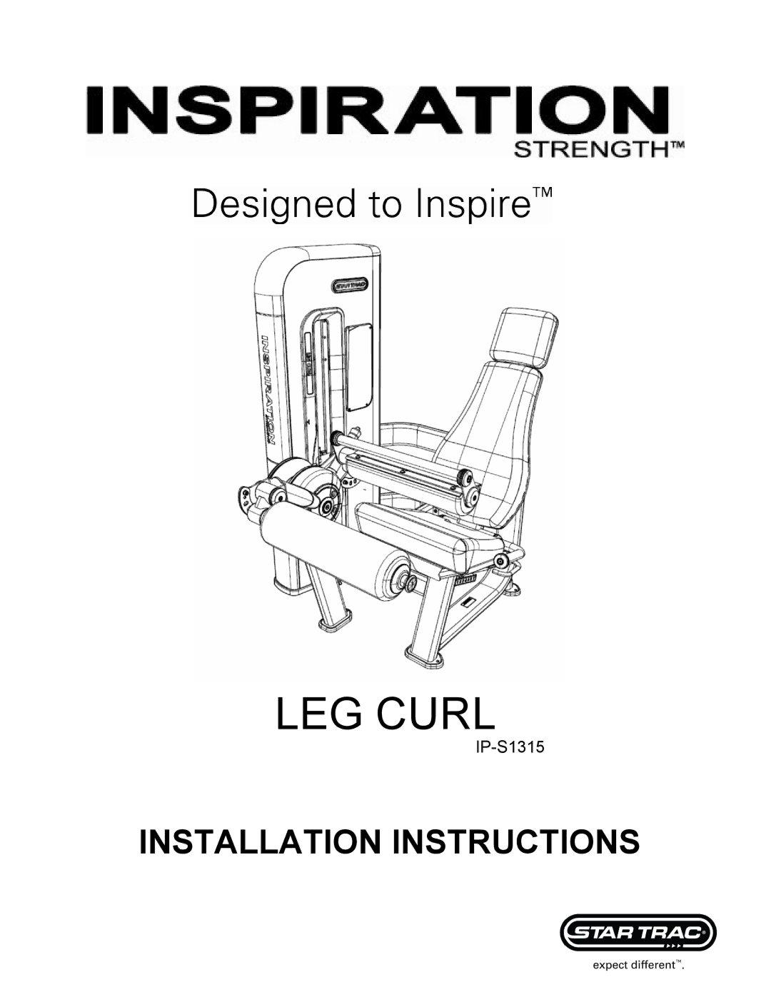 Star Trac IP-S1315 manual LEG Curl 